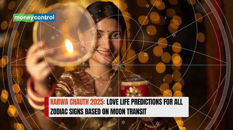 Karwa Chauth 2025: Love Life Predictions for All Zodiac Signs Based on Moon Transit (image: canva)