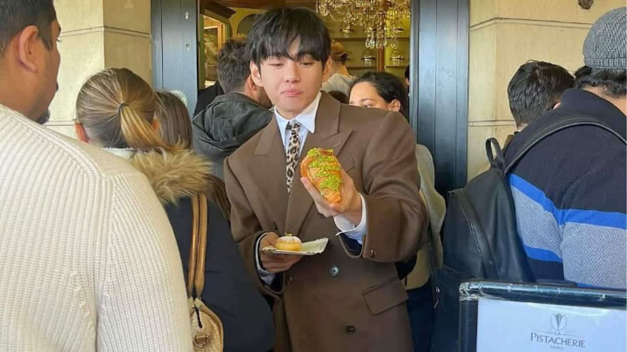 BTS V' Pistachio Croissant moment sparks dating rumour with Jang Won-young