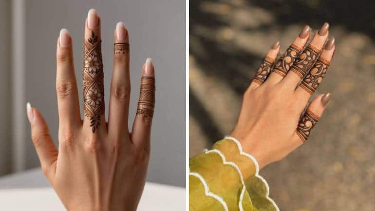 Karwa Chauth 2025 Modern mehndi placement ideas (Image: Pinterest)