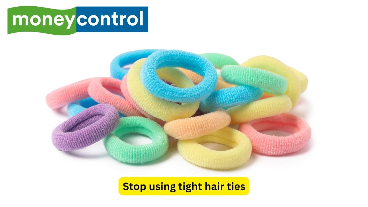 Stop using tight hair ties Switch out rubber bands for softer scrunchies or spiral hair ties that are less likely to leave creases or snap. You want to increase the comfort level for your hair when sleeping by using a gentler hair tie that will protect your strands. Choosing the right hair tie can be beneficial for better hair health overall. (Image: Canva)