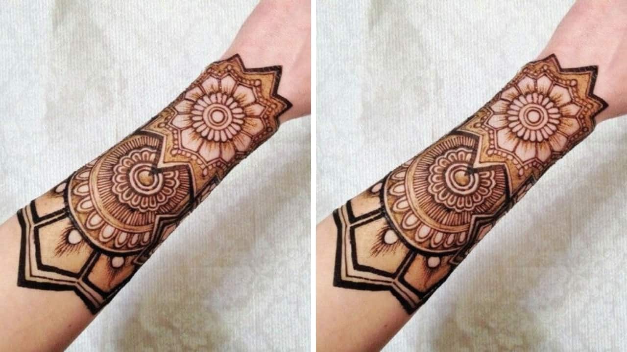 Karwa Chauth 2025 Modern mehndi placement ideas (Image: Pinterest)