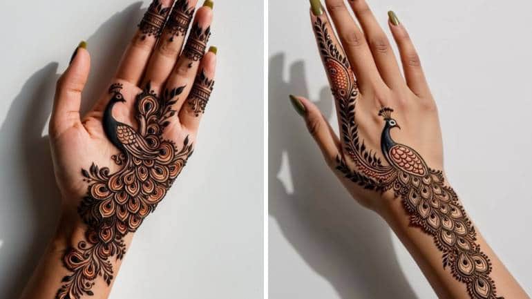 Karwa Chauth 2025 Modern mehndi placement ideas (Image: Pinterest)