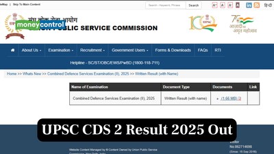 UPSC CDS 2 Result 2025 Out: 9,085 candidates shortlisted, direct link to download merit list here