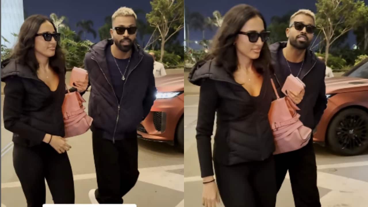 Hardik Pandya makes first public appearance with rumoured girlfriend Mahieka Sharma, tells paps &quot;bhai log side mein ho jao&quot;