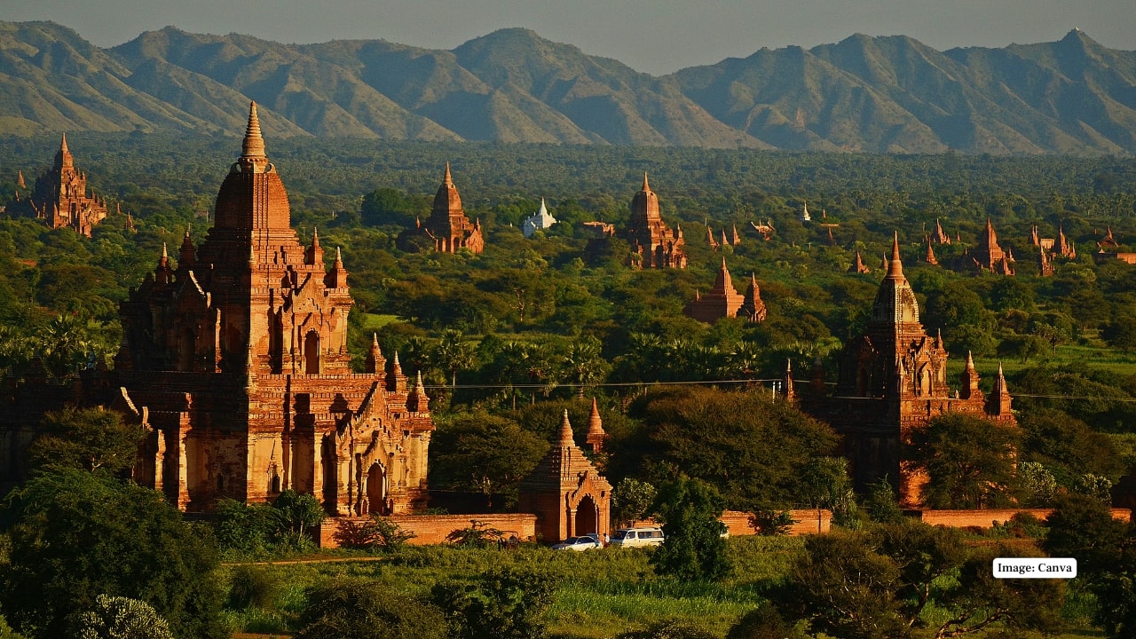 Bagan, Myanmar A surreal experience as one walks through another time is caused by thousands of ancient temples standing on top of the misty plains. (Images: Canva)