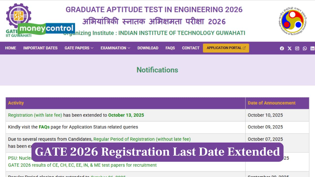GATE 2026 Registration: Last Date With Late Fee Extended, check details here