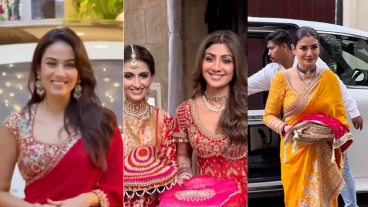 Sunita Kapoor hosts star-studded Karwa Chauth celebration with Mira Kapoor, Shilpa Shetty, Raveena Tandon and more: See pics