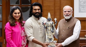 Ram Charan and wife Upasna meet PM Modi