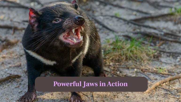2. Powerful Jaws: Their jaws can open up to 80 degrees, enabling them to crush bones and tear through tough meat. (Image: Canva)