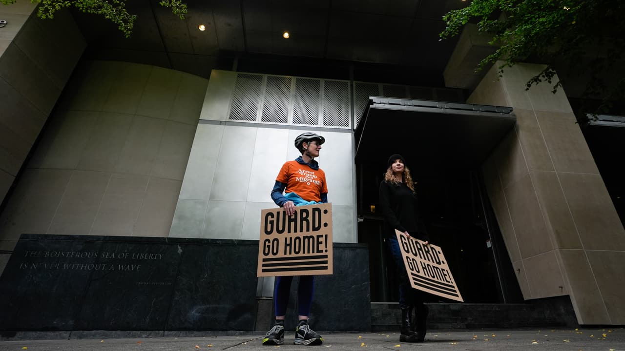 ‘Quintessentially Portland’: Protesters cycle naked against Trump’s National Guard plans