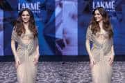 Aneet Padda dazzles in a metallic sequin ensemble as she turns showstopper for Tarun Tahiliani at LFW