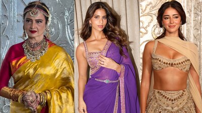 PICS: Rekha, Kareena Kapoor, Ananya Panday, Suhana Khan and others dazzle at Manish Malhotra’s Diwali bash