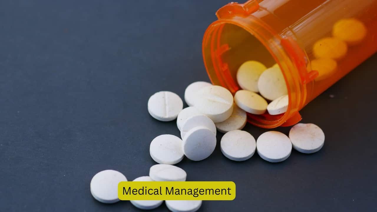 Medical Management Non-steroidal anti-inflammatory drugs are often used to control pain and bleeding. However, definitive treatment is usually surgery. An LNG-IUS has been found to improve excessive bleeding and dysmenorrhea. Danazol can also improve the symptoms in some cases. (Image: Canva)