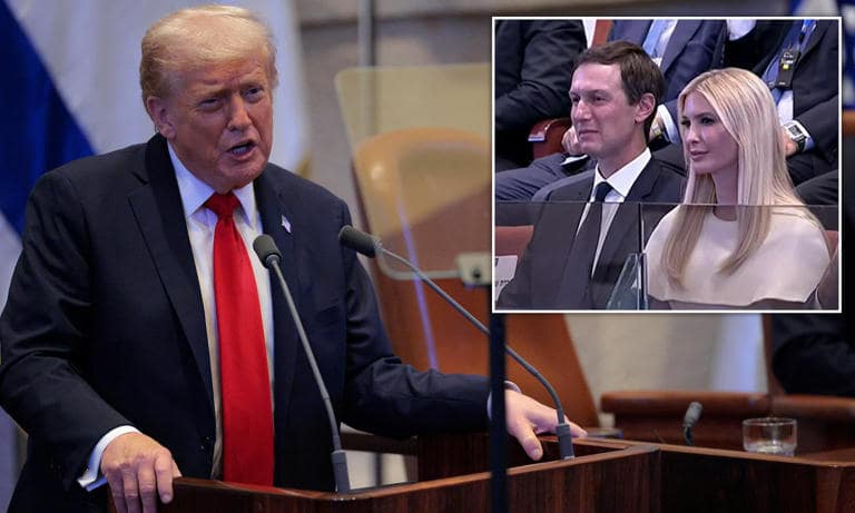 'My daughter converted': Trump jokes about Ivanka and Kushner during Knesset peace speech | Watch