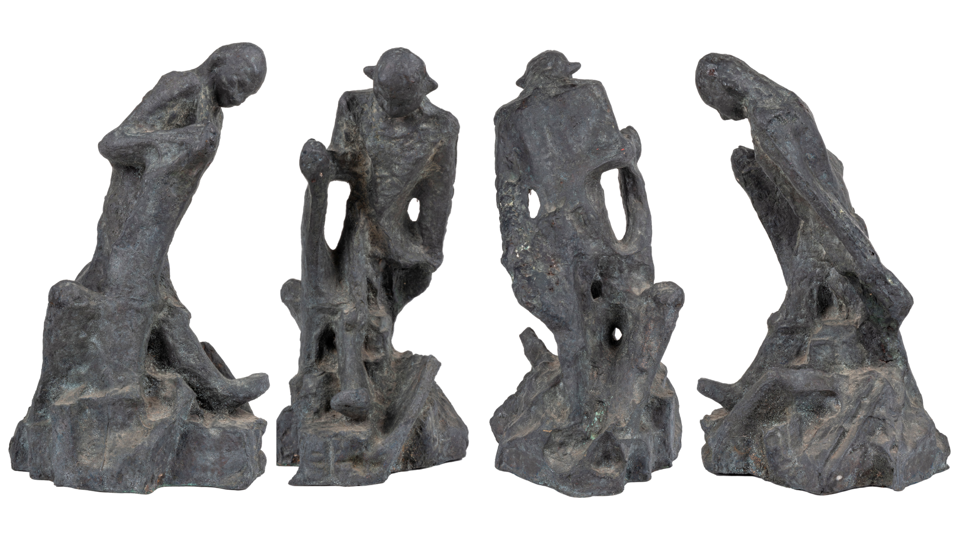Baij himself only gets one pedestal here; and even in this company, his work stands out. Don’t miss the Gandhi sculpture at the back of the room.