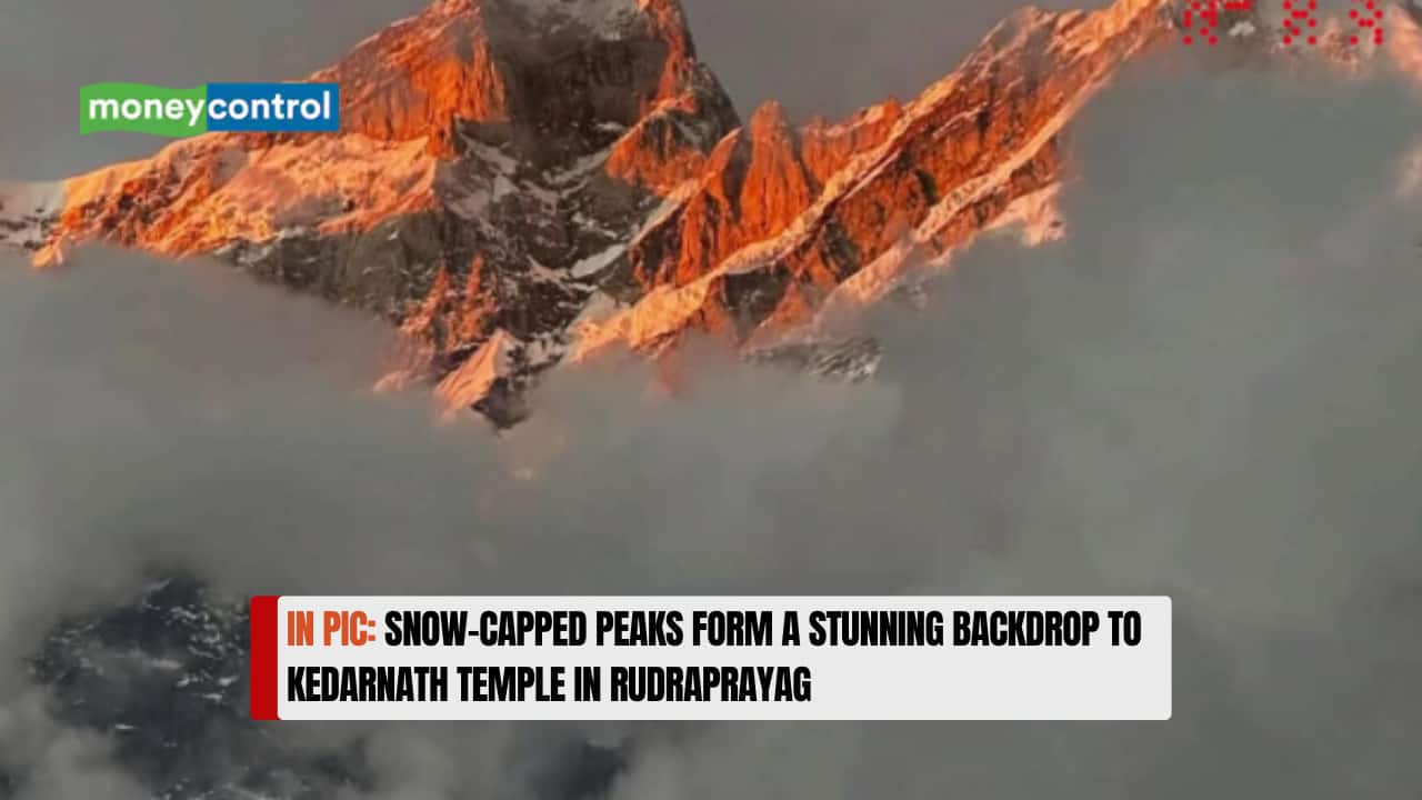 In Pic: Snow-Capped Peaks Form a Stunning Backdrop to Kedarnath Temple in Rudraprayag