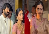 Jr NTR’s wife Lakshmi Pranathi visits Tirumala with newlywed brother Narne Nithiin and his wife Lakshmi Shivani