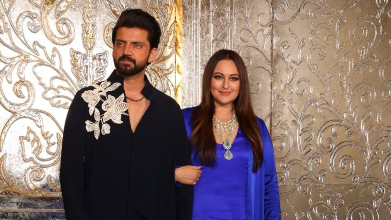 Zaheer Iqbal &amp; Sonakshi Sinha Sonakshi and Zaheer being one of the most beloved couples of Bollywood industry, and instantly grabbed the limelight in royal blue and black attire, respectively. The couple’s chemistry at the evening served major red-carpet vibes!
