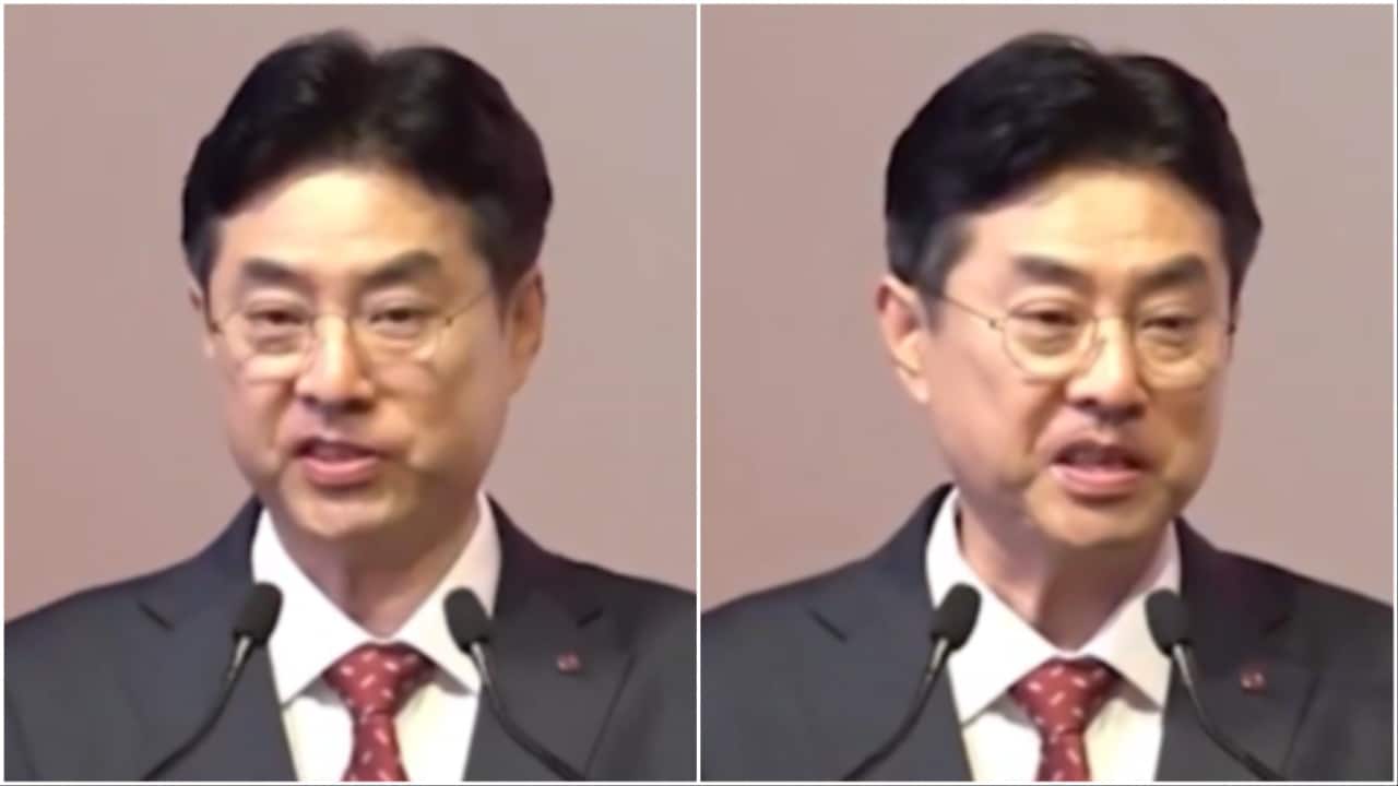 'Namaste': LG Electronics India MD Hong Ju Jeon delivers speech in Hindi at NSE as audience cheers