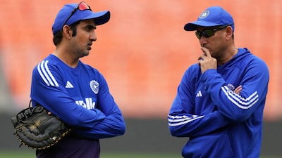 India head coach Gautam Gambhir with former BCCI chief selector Ajit Agarkar (AP Photo)