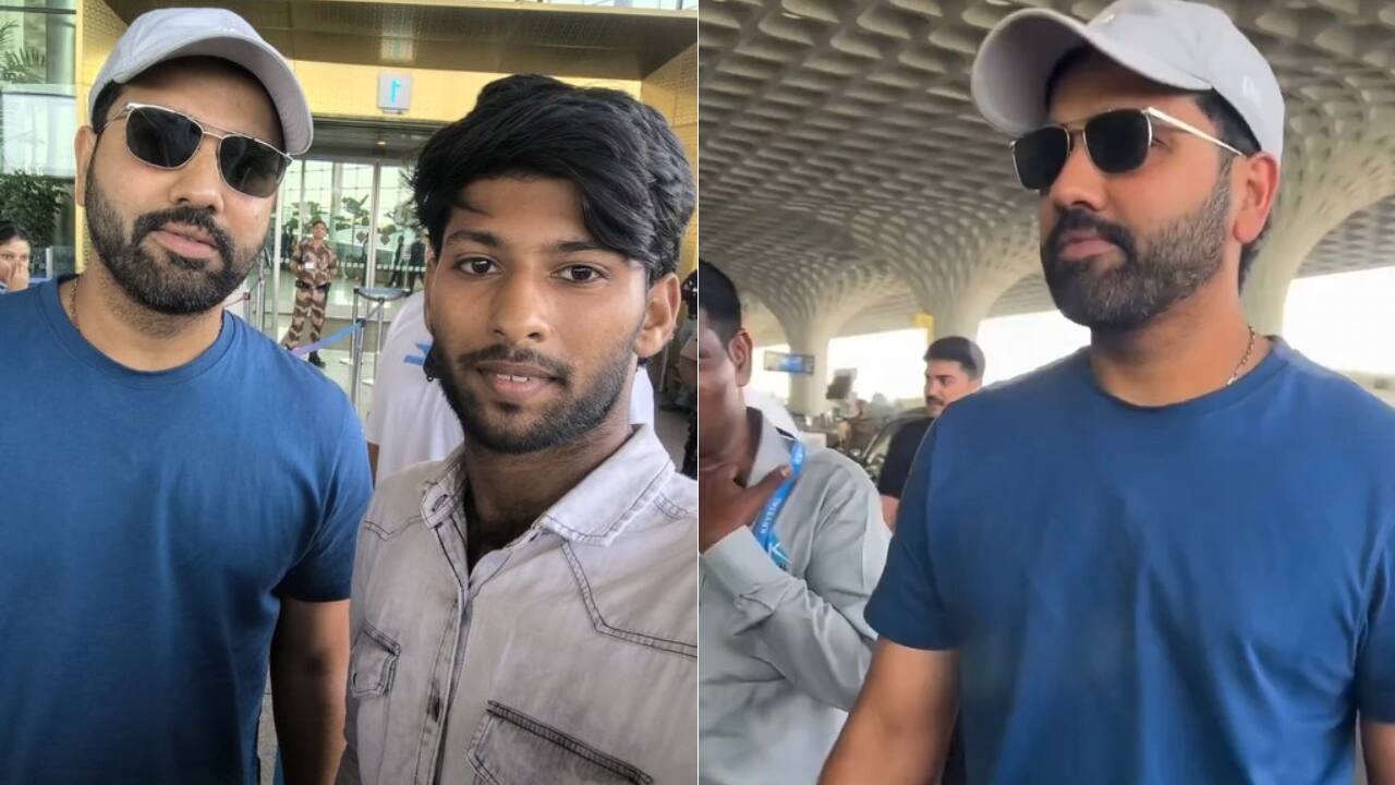 WATCH: Rohit Sharma maintains composure despite getting mobbed at Mumbai airport with selfie requests