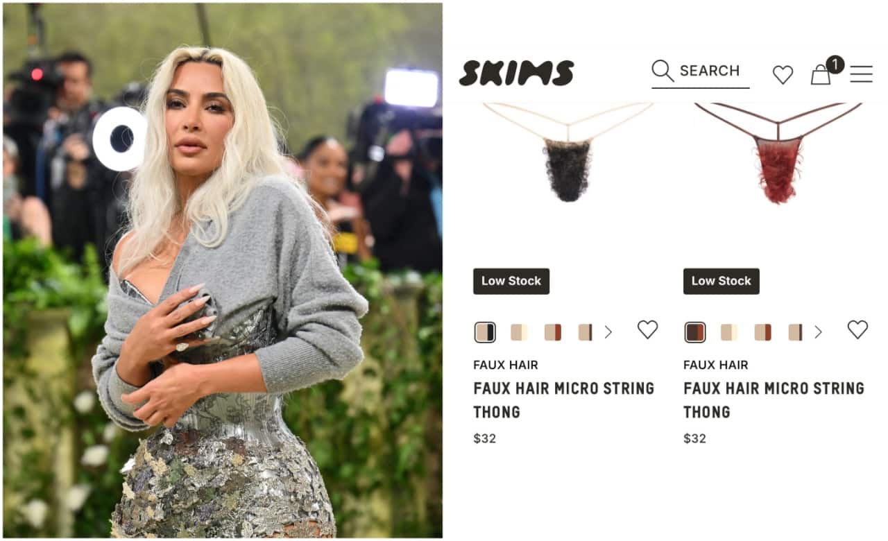 Kim Kardashian launches SKIMS 'faux hair micro string thongs'. 'Nothing could be worse,' say netizens