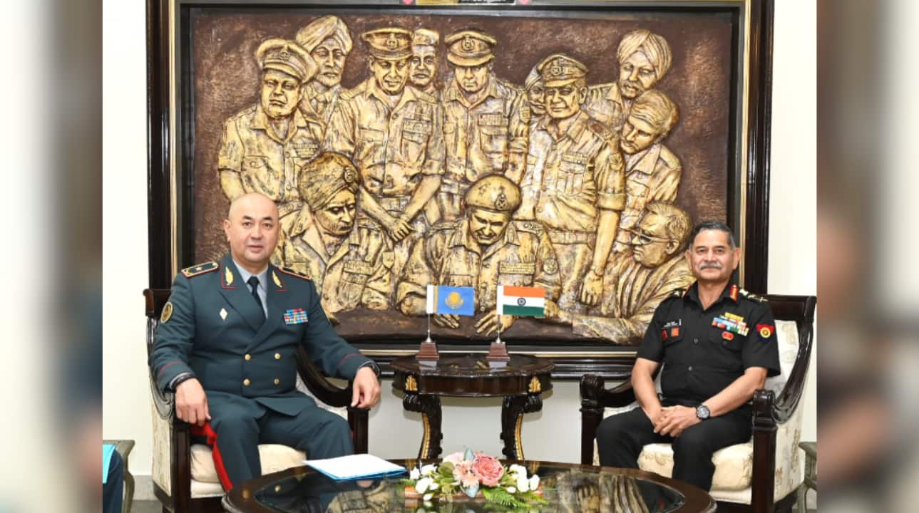 Indian army shares Army chief Upendra Dwivedi with Kazakhstan's counterpart photos, internet takes note of this painting
