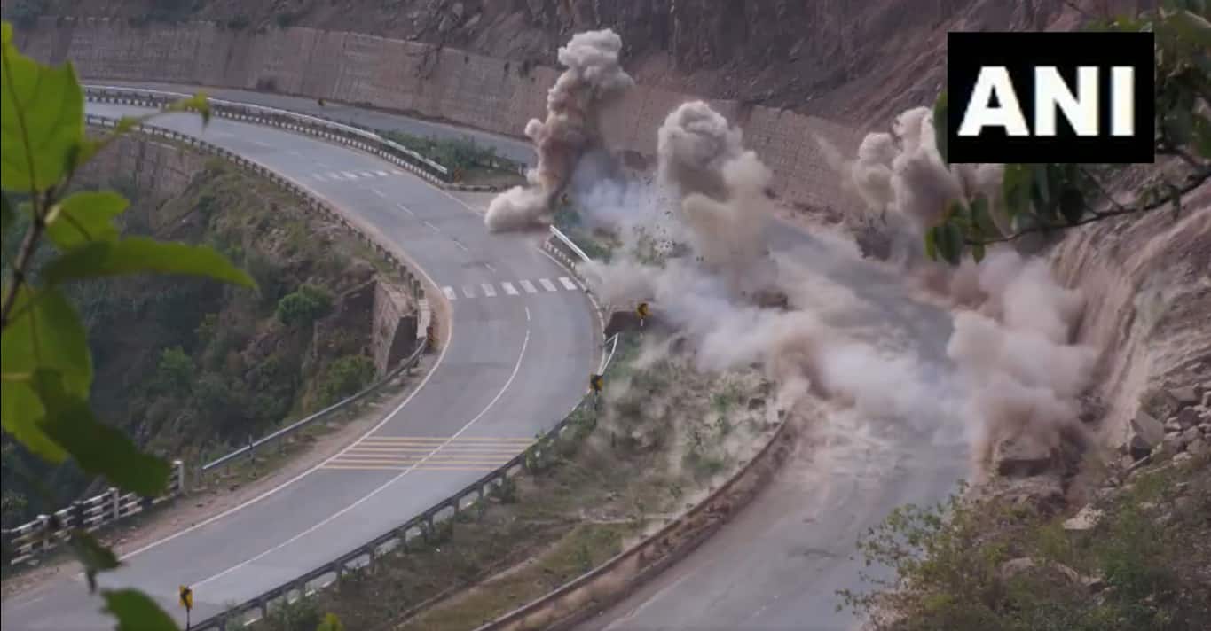 J-K: Three boulders blasted to widen Jammu-Srinagar National Highway