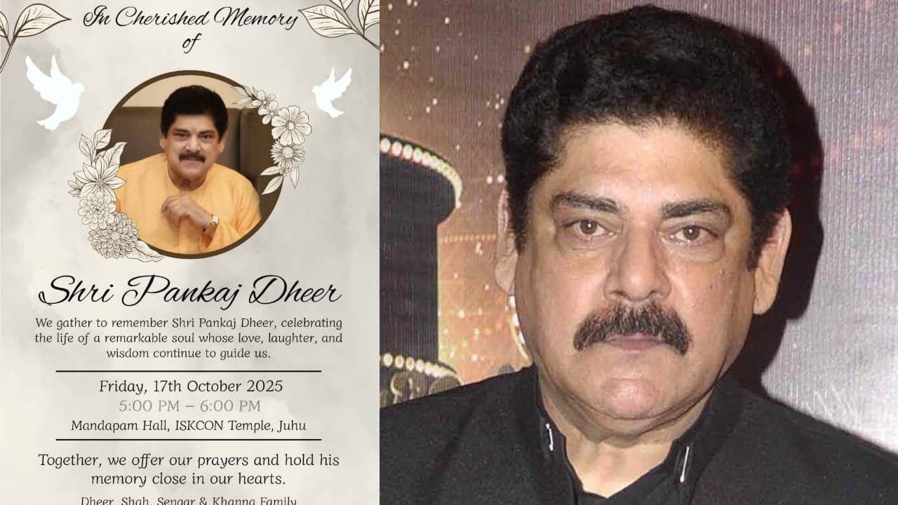 Pankaj Dheer’s Prayer Meet to be held on Friday at Mumbai’s ISKCON Temple, Juhu