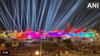 A trial of laser and light show was conducted at Ram temple ahead of the Deepotsav celebrations on October 19.