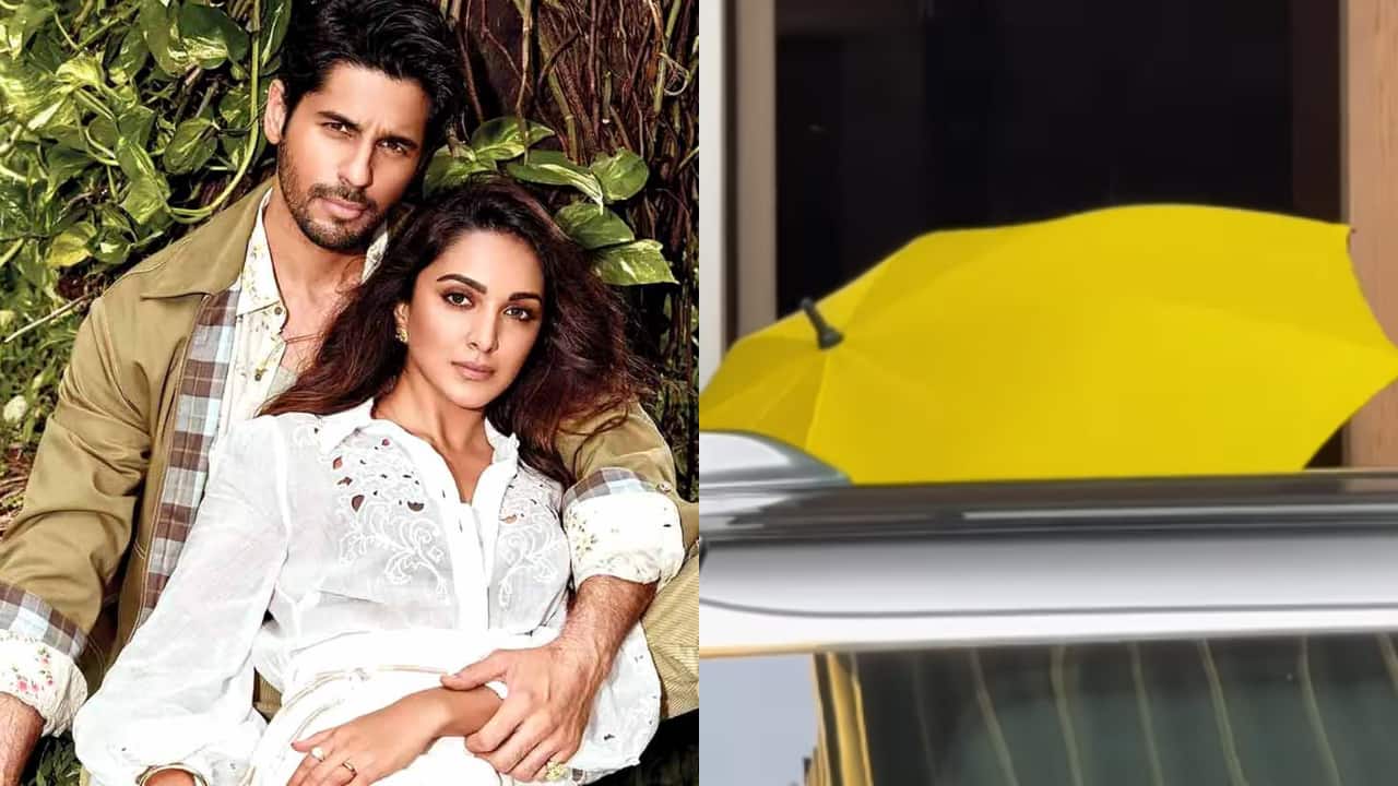 Sidharth Malhotra and Kiara Advani make first airport appearance with daughter, shield her face with umbrellas
