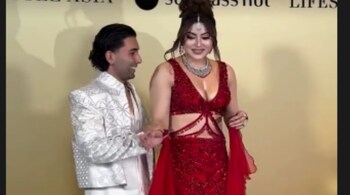 Urvashi Rautela turns heads in Rs 16 lakh Red Lehenga at a glittering Diwali bash
