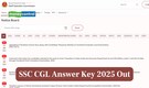 SSC CGL Answer Key 2025 Out at ssc.gov.in, Raise objections by October 19