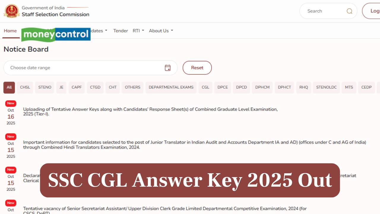SSC CGL Answer Key 2025 Out at ssc.gov.in, Raise objections by October 19