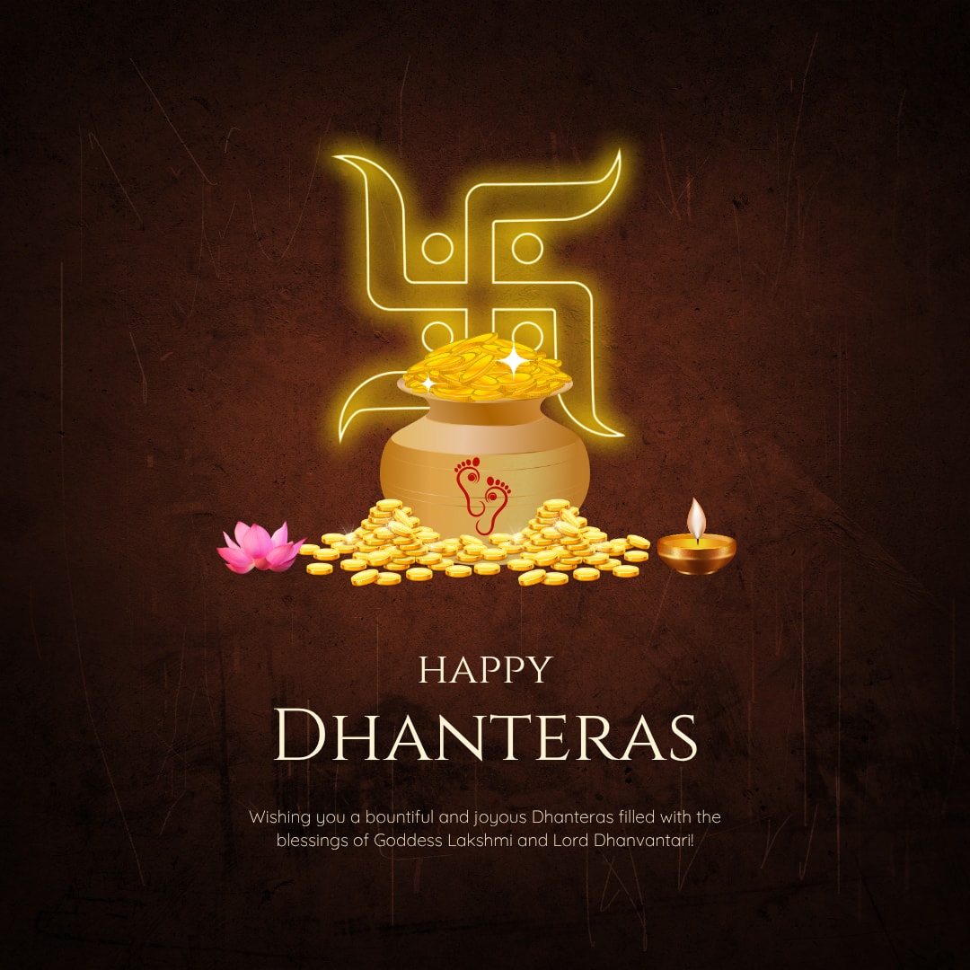 Happy Dhanteras 2025 Images and Pictures (canva)