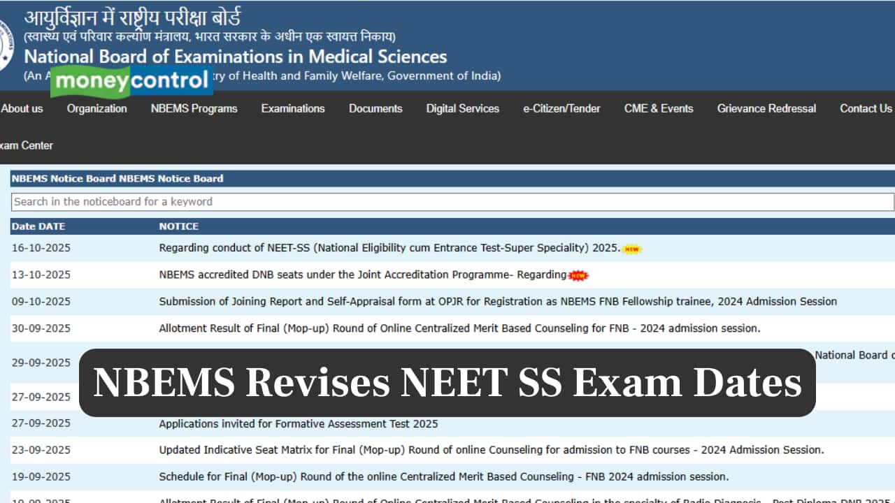 NBEMS Revises NEET Super Specialty Exam Dates 2025, Check new schedule here