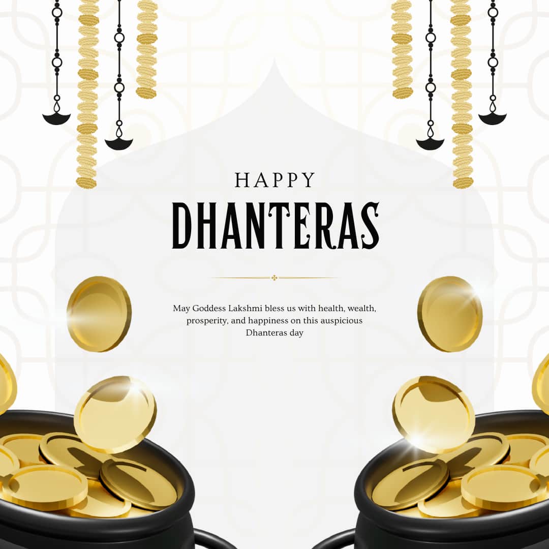 Happy Dhanteras 2025 Images and Pictures (canva)