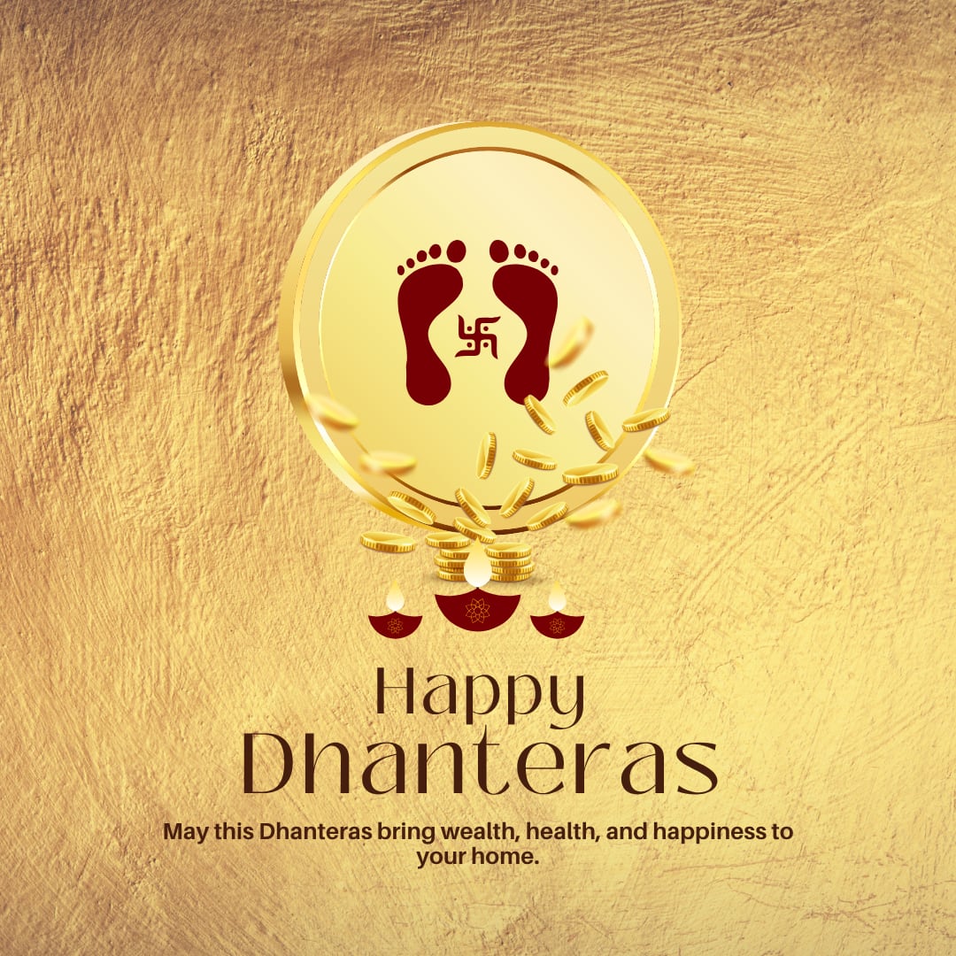 Happy Dhanteras 2025 Images and Pictures (canva)