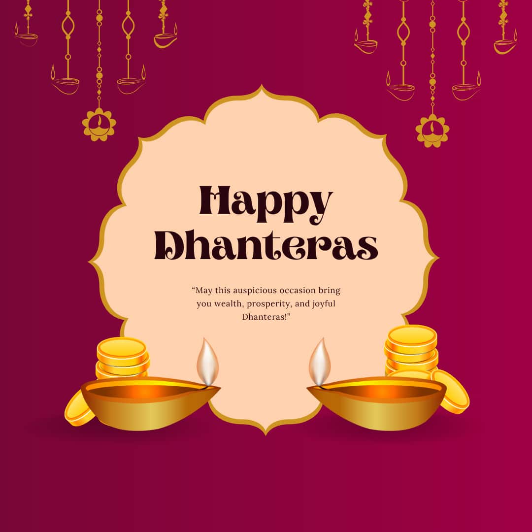 Happy Dhanteras 2025 Images and Pictures (canva)