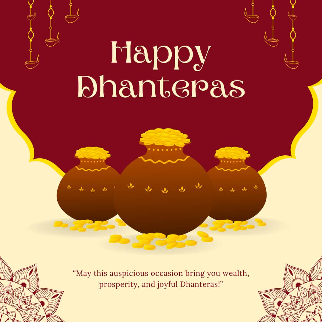 Happy Dhanteras 2025 Images and Pictures (canva)