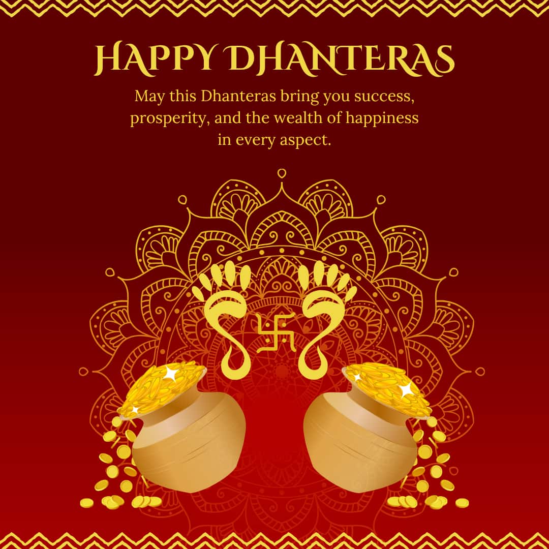 Happy Dhanteras 2025 Images and Pictures (canva)