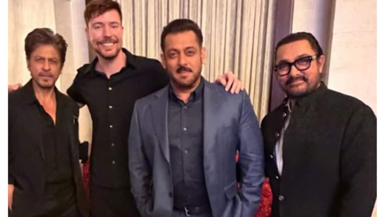 MrBeast meets Shah Rukh Khan, Salman Khan and Aamir Khan in Riyadh, sparks buzz about a collaboration
