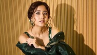 <strong>Shweta Tripathi</strong><br />Shweta Tripathi shines in a bottle-green Munga silk Anarkali from Anjana Bohra. The outfit’s floral-geometric patterns, delicate embroidery, and her beautiful dupatta are a perfect match for Diwali. A green stone earring, along with a gajra-adorned bun, and a bindi complete her elegant, festive look.