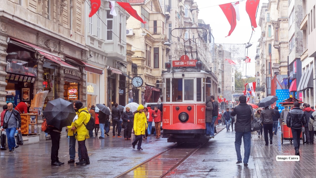 10. Istiklal Cad, Istanbul, Turkey Istiklal Street represents the soul of Istanbul in terms of East-West and is a pedestrian avenue crowded with street music, boutiques, and heritage shops. (Image: Canva)
