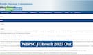 WBPSC JE Result 2025 Released psc.wb.gov.in; check direct link here