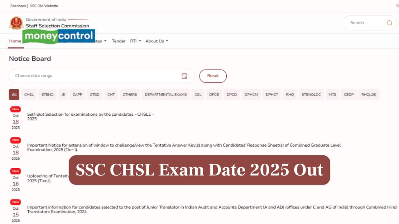 SSC CHSL Exam Date 2025 Out, Check Full Schedule Here