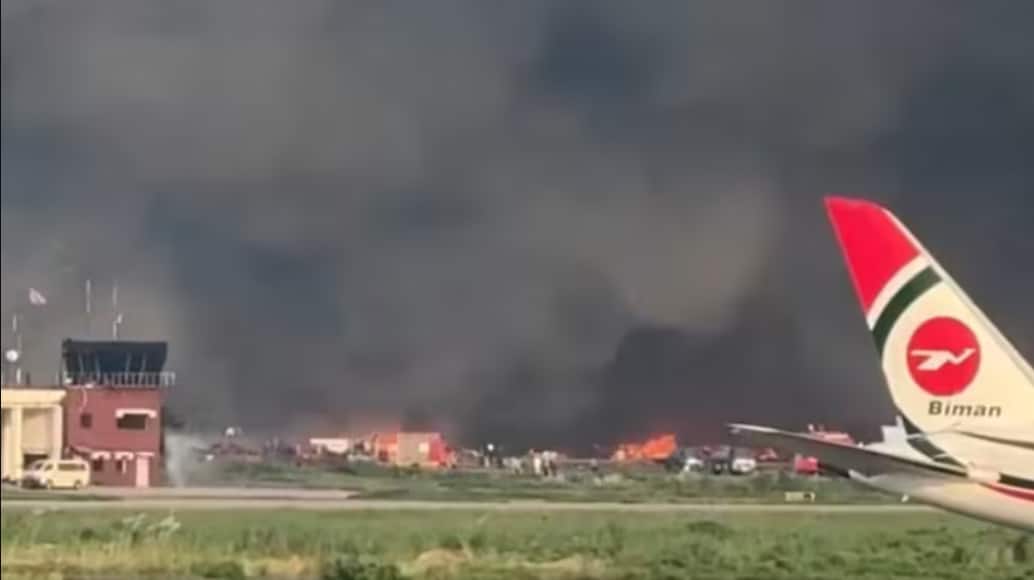 Massive fire at Dhaka’s Hazrat Shahjalal airport cargo terminal halts all flights