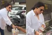 Vidya Balan spotted shopping for marigolds as she prepares for Diwali festivities, watch