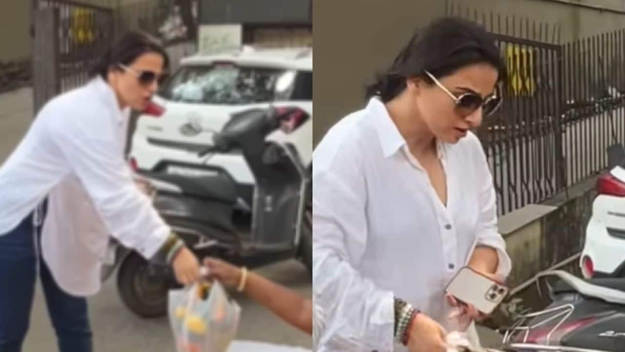 Vidya Balan spotted shopping for marigolds as she prepares for Diwali festivities, watch