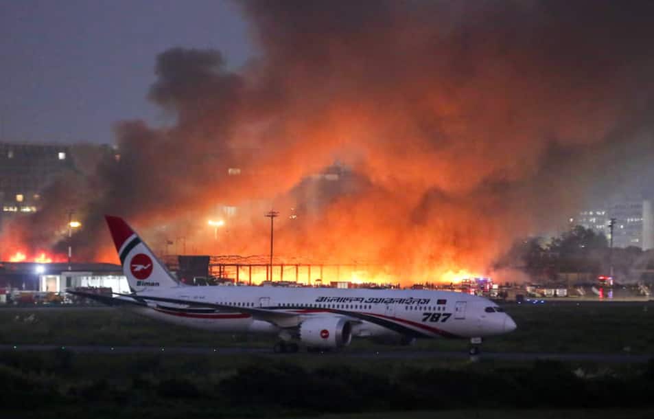 Flights resume at Dhaka airport after cargo fire disrupts operations